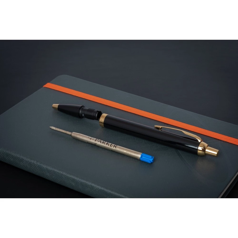 Набор Parker IM Black GT (шариковая ручка + блокнот)